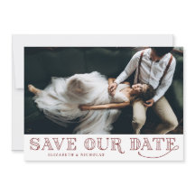 Gatsby Art Deco Typografie Red Save the Date