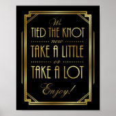 Gatsby Art Deco WEDD LECKEREIEN signieren Poster (Vorne)