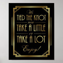 Gatsby Art Deco WEDD LECKEREIEN signieren Poster
