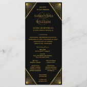 Gatsby Art Deco Wedding Timeline Programm (Vorderseite)