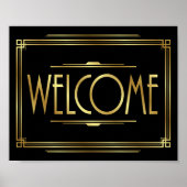 Gatsby Art Deco WELCOME Signature Poster (Vorne)