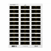 Gatsby Black and Gold Address Label (Vorne)