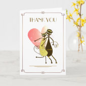 Gatsby Black Cats Wedding Dankeschön Card Karte (Gelbe Blume)