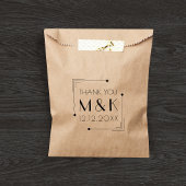 Gatsby Black Dankeschön an Sie Kraft Paper Bag Geschenktütchen