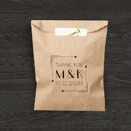 Gatsby Black Dankeschön an Sie Kraft Paper Bag Geschenktütchen