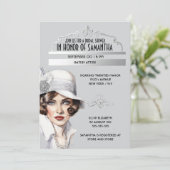 Gatsby-Brautparty im Stil der 20er Jahre Einladung (Stehend Vorderseite)