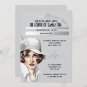 Gatsby-Brautparty im Stil der 20er Jahre Einladung (Vorne/Hinten)