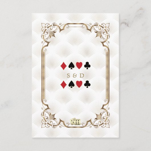 Gatsby Casino Las Vegas Poker Unterkunft Begleitkarte (Rückseite)