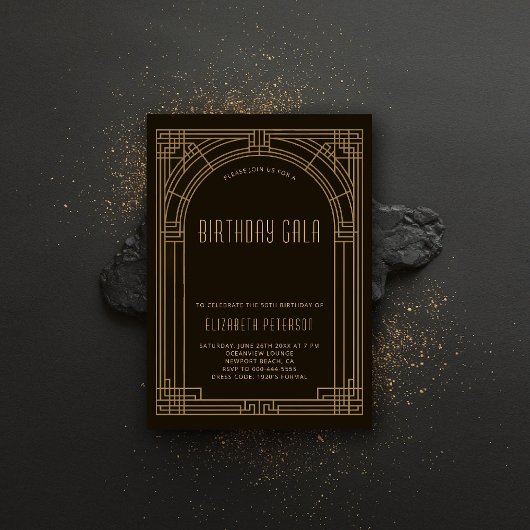 Gatsby Deko Nouveau Frame Roaring 20er Geburtstag Einladung