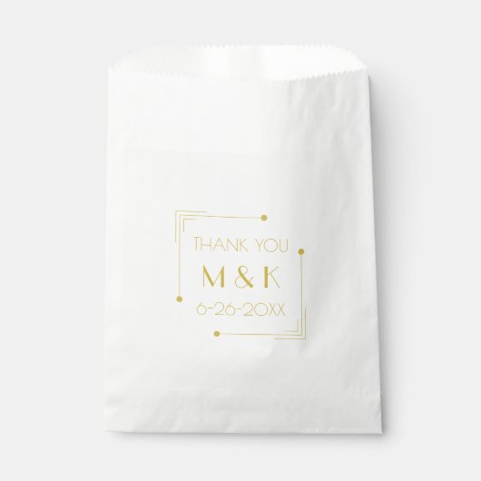 Gatsby der 1920er Jahre Danke, dass Sie Gastgesche Geschenktütchen (Vorderseite)