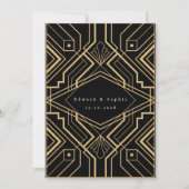 Gatsby Effect Wedding Save the Date Einladung (Vorderseite)