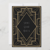 Gatsby Effect Wedding Save the Date Einladung (Rückseite)