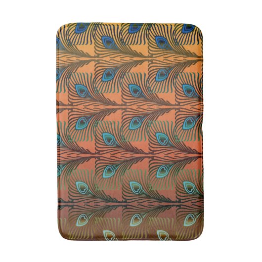 Gatsby Feathers Art Deko Design Badematte (Vorderseite Vertikal)