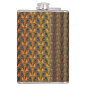 Gatsby Feathers Art Deko Design Flachmann (Rückseite)