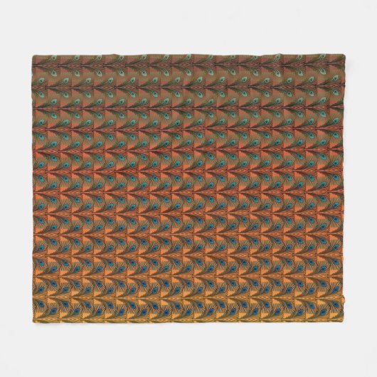 Gatsby Feathers Art Deko Design Fleecedecke (Vorderseite (Horizontal))