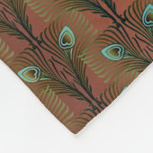 Gatsby Feathers Art Deko Design Fleecedecke (Ecke)