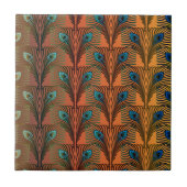 Gatsby Feathers Art Deko Design Fliese (Vorderseite)