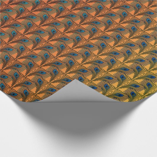 Gatsby Feathers Art Deko Design Geschenkpapier (Ecke)