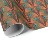 Gatsby Feathers Art Deko Design Geschenkpapier (Rolleneckpunkt)