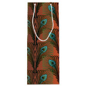 Gatsby Feathers Art Deko Design Geschenktüte Für Weinflaschen (Rückseite)