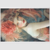 Gatsby Flapper Beauty, Roaring 20's Style Portrait Seidenpapier (Vorderseite)