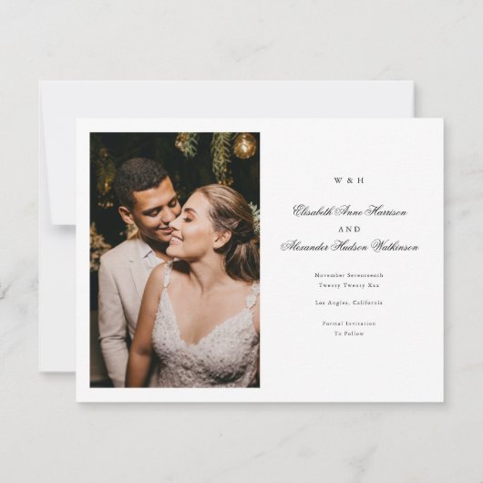 Gatsby Foil Save the Date Ankündigung (Rückseite)