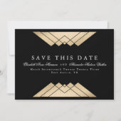 Gatsby Foil Save the Date Ankündigung (Vorderseite)