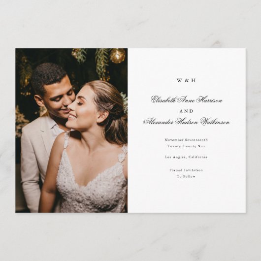 Gatsby Foil Save the Date Ankündigung (Rückseite)