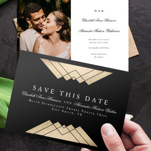 Gatsby Foil Save the Date Ankündigung