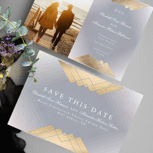 Gatsby Foil Save the Date Ankündigung