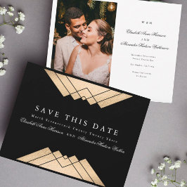 Gatsby Foil Save the Date Ankündigung