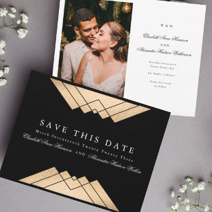 Gatsby Foil Save the Date Ankündigung