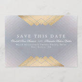 Gatsby Foil Save the Date Ankündigung (Vorderseite)
