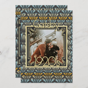 Gatsby Foto Art Deco Chic aus den 20er Jahren Einladung