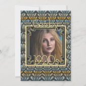 Gatsby Foto Art Deco Chic der 1920er Jahre Einladung (Vorderseite)