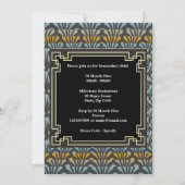 Gatsby Foto Art Deco Chic der 1920er Jahre Einladung (Rückseite)