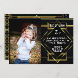 Gatsby Foto Birthday Party Einladung