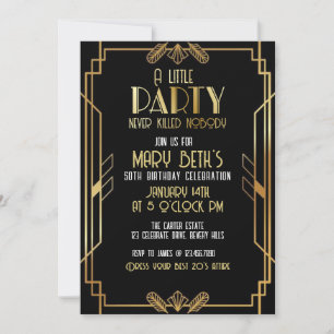Gatsby Geburtstag, Mord Mystery Einladung