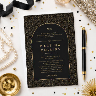 Gatsby-Geburtstagseinladung im Art Deco-Stil Einladung