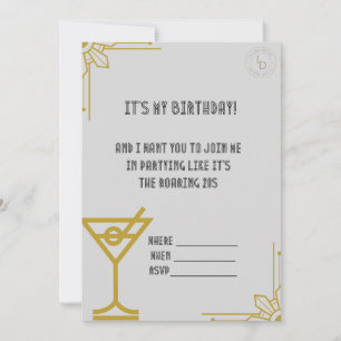 Gatsby - Geburtstagseinladung zum Roaring Twenties Einladung