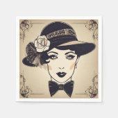 Gatsby Glamour Paper Napkin Serviette (Vorderseite)