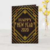 Gatsby Gold 1920's New Year Gruß Karte (Gelbe Blume)
