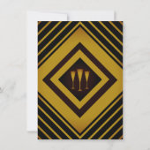 Gatsby Gold 2020er Baby Shower Bingo Card Einladung (Rückseite)