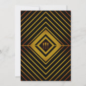 Gatsby Gold 2020er Baby Shower Einladung (Rückseite)