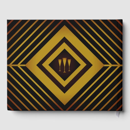 Gatsby Gold 2020er Baby Shower Gästebuch (Rückseite)