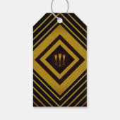 Gatsby Gold 2020er Baby Shower Geschenkanhänger (Rückseite)