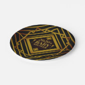 Gatsby Gold 2020er Baby Shower Pappteller (Schrägansicht)