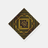 Gatsby Gold 2020er Baby Shower Serviette (Ecke)