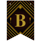 Gatsby Gold 2020er Baby Shower Wimpelkette (Erste Fahne)