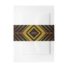 Gatsby Gold 2020er Hochzeit Einladungsbanderole